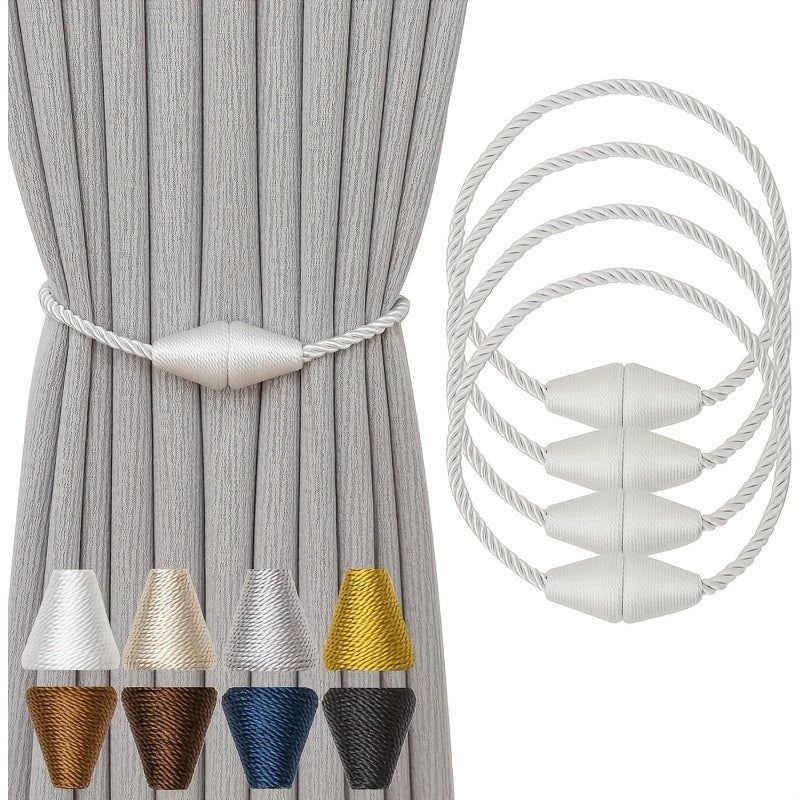 Set of 4 Magnetic Curtain Tiebacks for Outdoor and Home Decor Stylish Window Holdbacks
