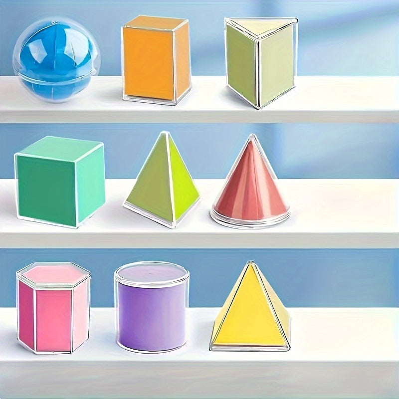 18-Piece Geometric Model Kit for Perspective Geometry Demonstrations PC Material