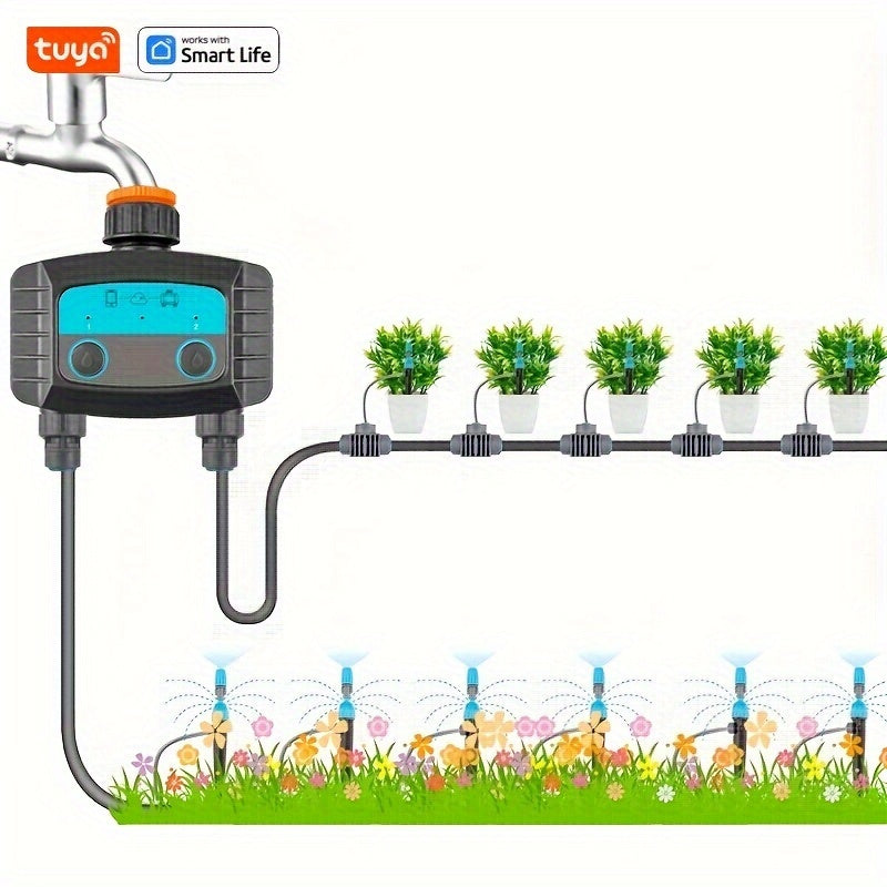 Wireless Smart Sprinkler Timer for Garden Irrigation with App Control and Adjustable Valve