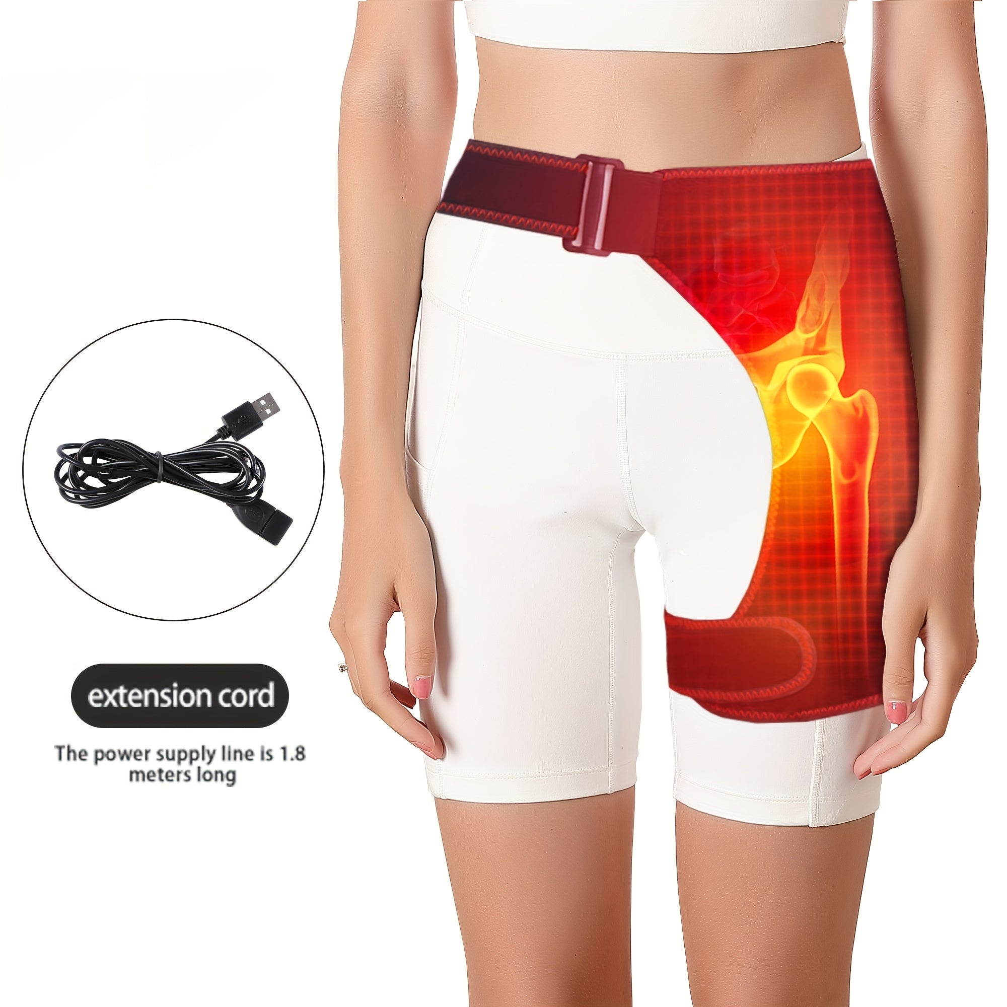 Uniseks isitiladigan bo‘yinning va sonning qoplamasi, karbon tolasi - vibratsiyali massaj, sozlanadigan harorat