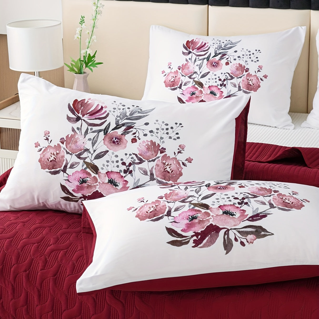 3 ta mustahkam rangli mikroto'qima yotoq to'plami, yotoqxona yoki yotoq xonasi uchun qulay yotoq to'plami (1 ta yotoq to'plami va 2 ta yostiq qopqog'i kiradi, yostiqlar kiritilmagan)