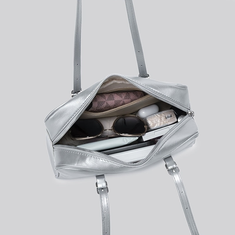 Bolso de hombro para chicas de invierno, gran capacidad, cuero suave, resistente al agua, casual