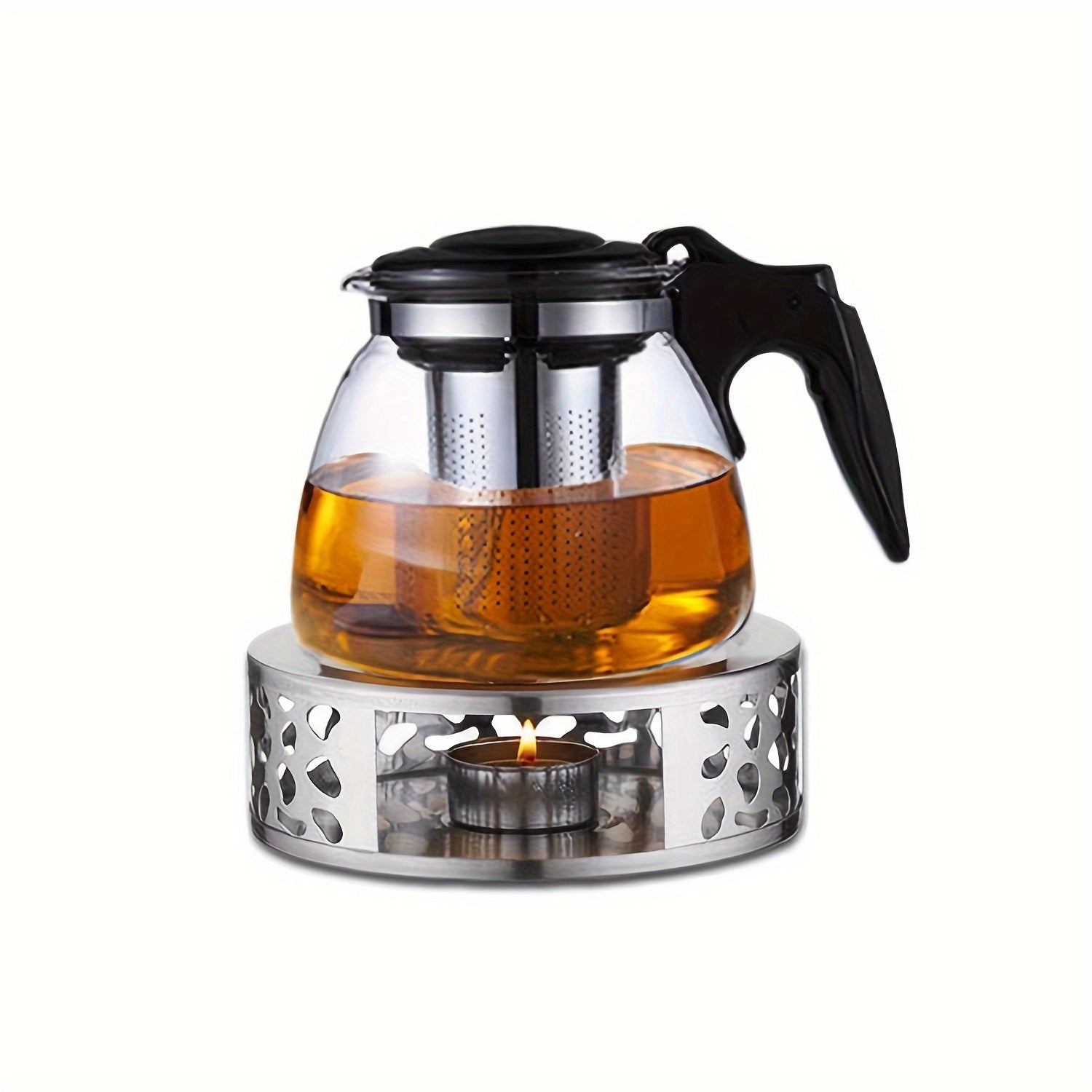 Подогреватель чая из нержавеющей стали, идеально подходит для поддержания горячего чая, кофе или вина. Также можно использовать со свечами для создания уютной атмосферы. Идеально подходит для домашнего использования.