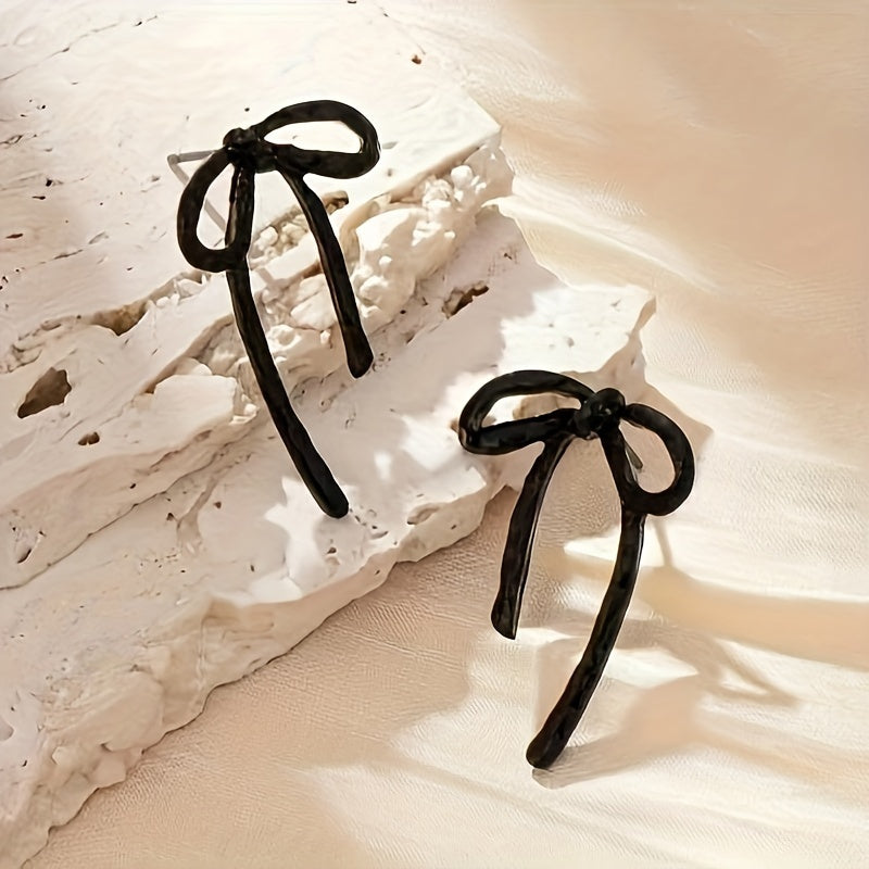 Ayollar uchun minimalistik geometrik kamonli sirg‘alar, kumush, zamonaviy zargarlik buyumlari