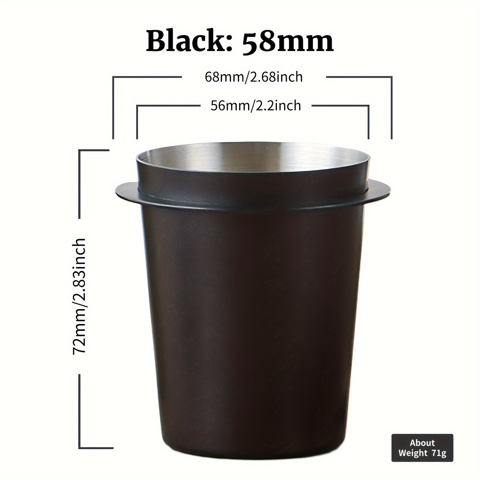 Stainless Steel Coffee Dosing Cup for Espresso Machines 58mm/53mm/51mm