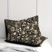 Set of 2 Flower Pattern Pillowcases Soft Breathable Fabric for Bedroom Sofa Decor