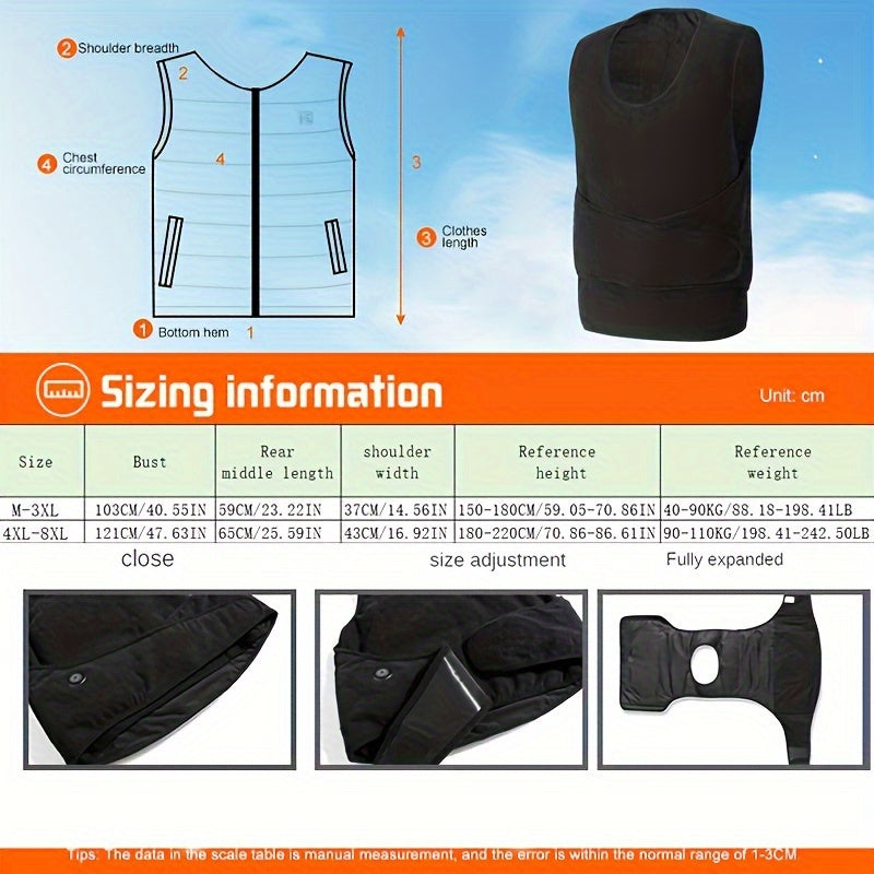 Мужчины Женщины Теплый жилет Мягкий пушистый легкий Электрический с 8 зонами нагрева