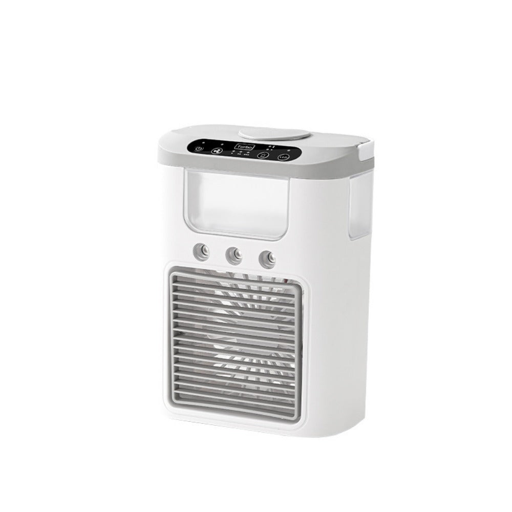 Portable Mini Air Conditioner Fan with Evaporative Cooler Humidifier USB Personal Desktop Cooling for Camping Office Car