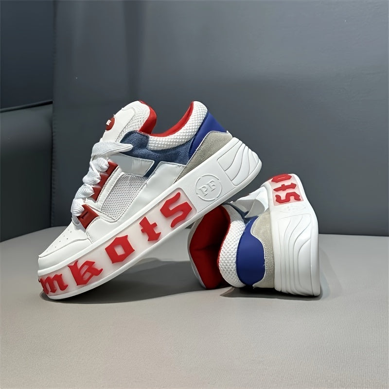 Men's Casual and Outdoor Sneakers with Rubber Sole and Lace-Up Closure