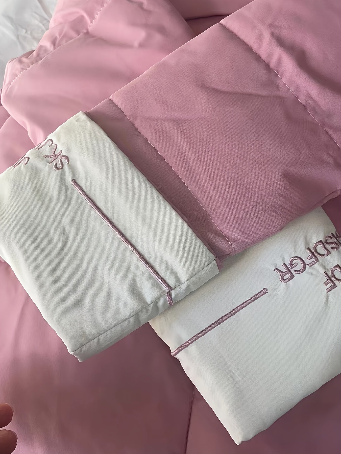 Girls Winter Coat with Faux Fur Hood Polyester Midi Casual Style