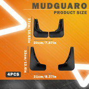 All-Weather PP Mud Flaps Splash Guards Set for Compact SUV 4pcs