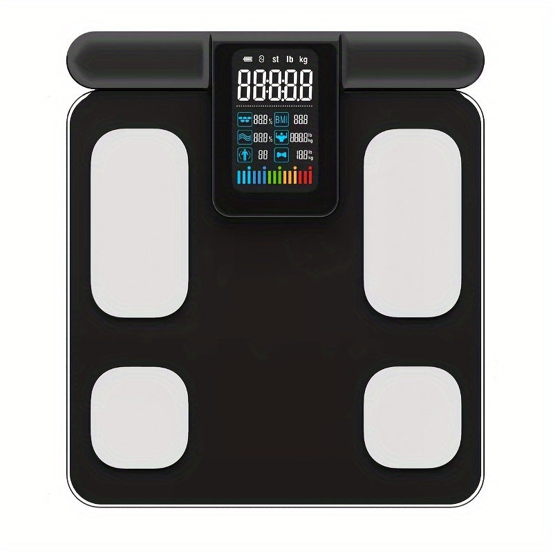 ICOMON Smart Weight Scale: Yuqori aniqlik, LED displey, USB bilan qayta zaryadlanadigan, simsiz ulanish imkoniyatiga ega, Uy va hammom uchun ideal