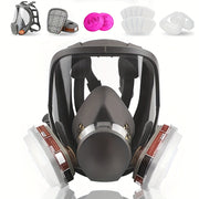 27-in-1 Full Face Respirator Mask Reusable Silicone Plastic Chemical Safety