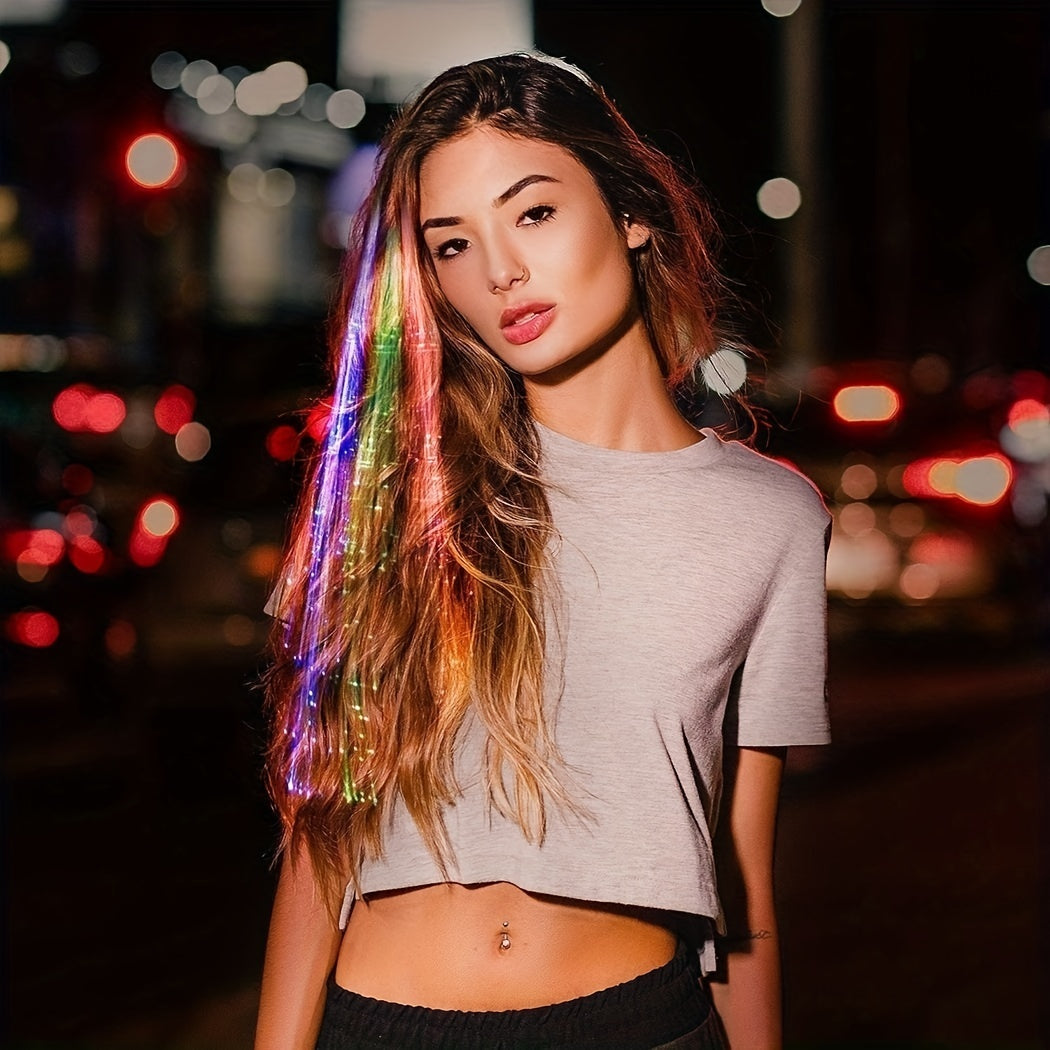 LED Hair Clips Butterfly Light Braids Multicolor Glowing Hair Accessories for Festivals Parties