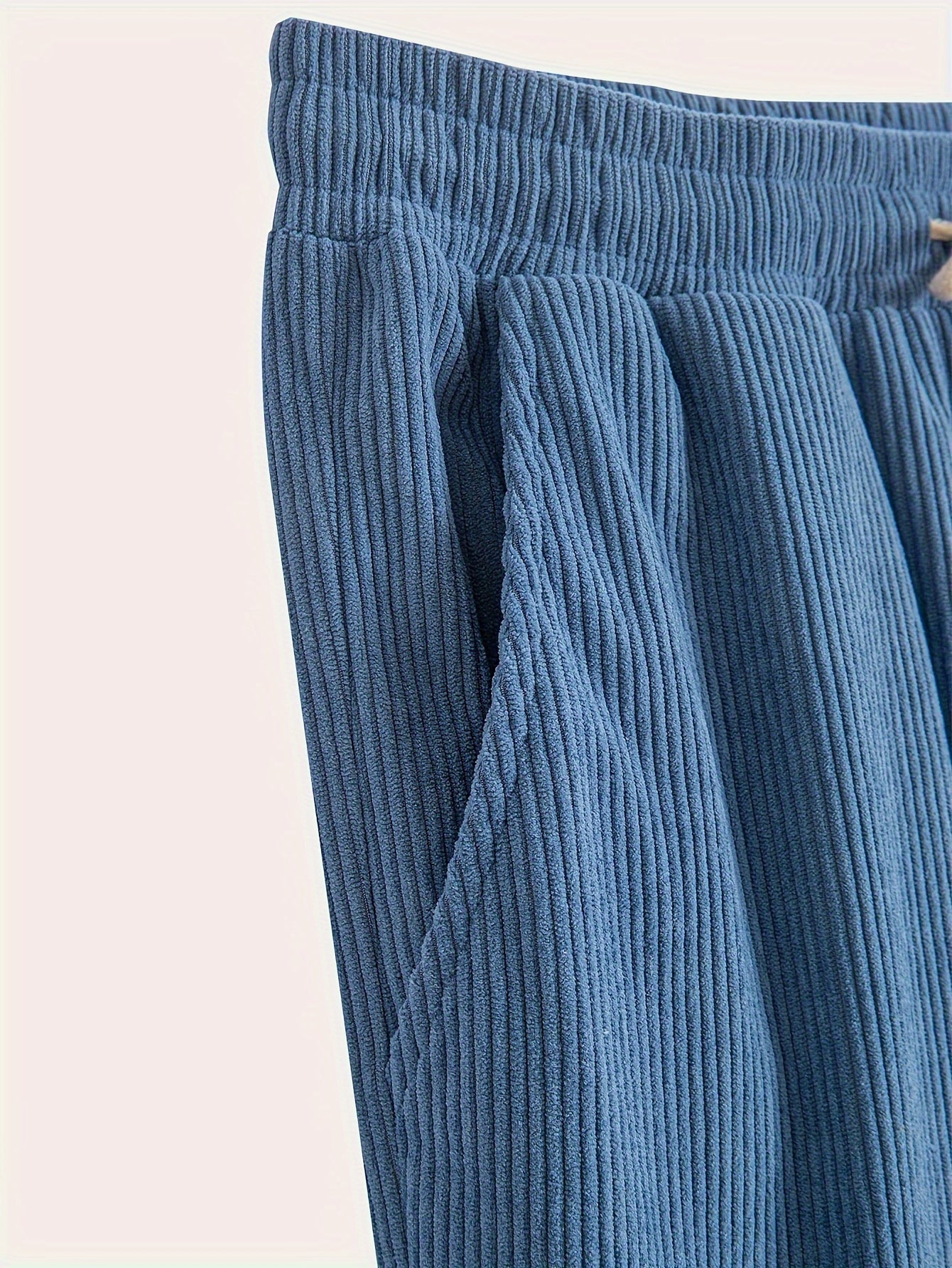 Мужской вельветовый двухпредметный комплект: худи и штаны, весна-осень, повседневный стиль