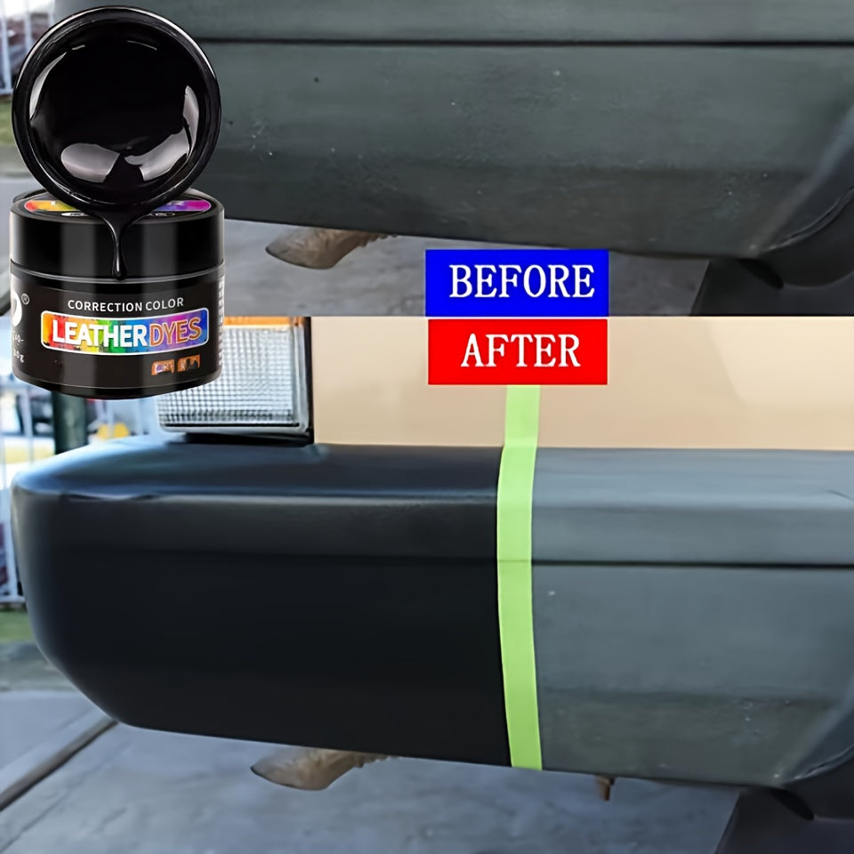 Kit de tinte negro para restauración de plástico para parachoques y molduras de coche 30g