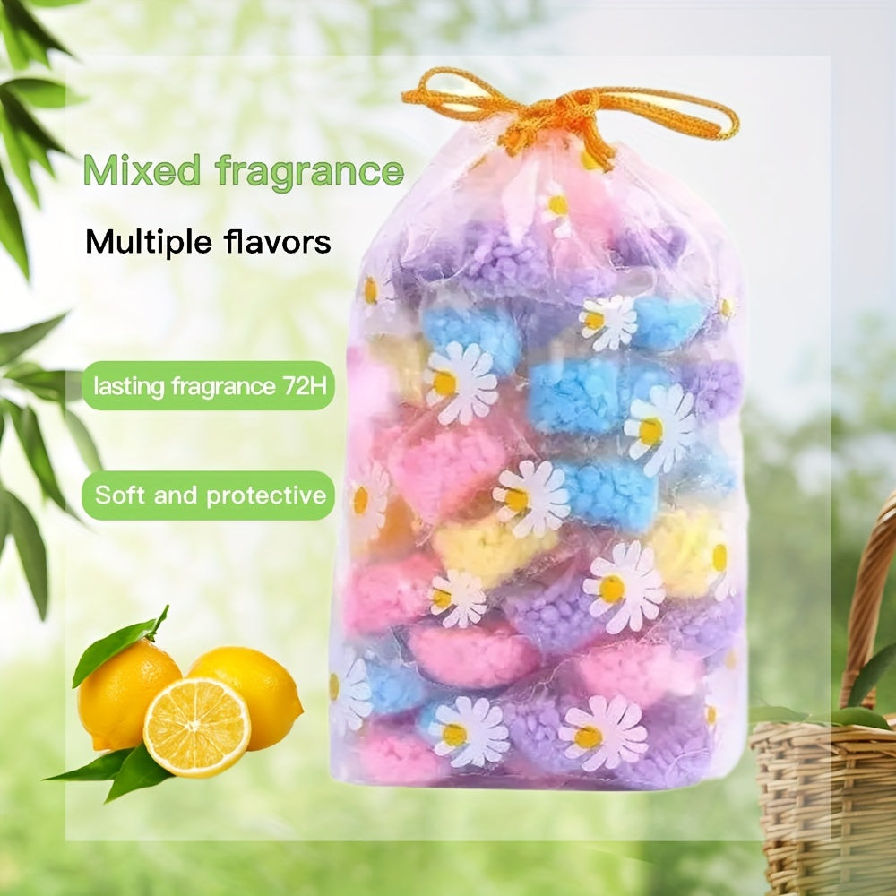 30, 50 yoki 100 dona paketlarda mavjud bo'lgan kir yuvish hidli beadlar uzoq muddatli hid va hidni olib tashlash uchun mo'ljallangan. Tijorat kir yuvish xonalari va ulgurji savdo uchun ideal.