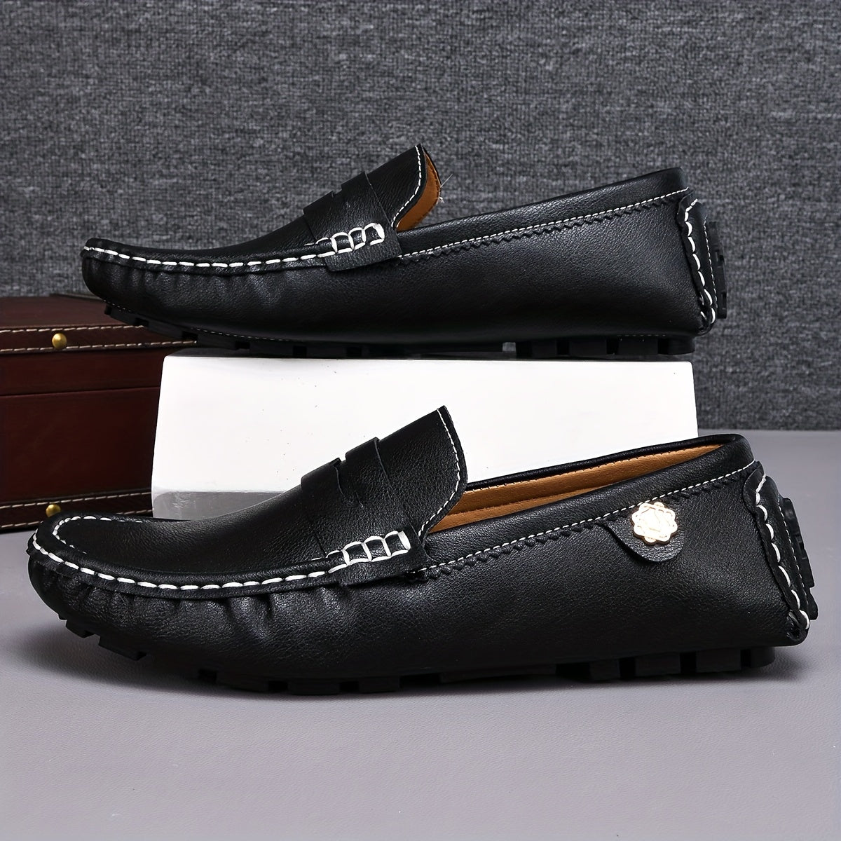 Women's Slip-On Loafers Breathable PU Upper Soft Rubber Sole Casual Driving Shoes in Multiple Colors