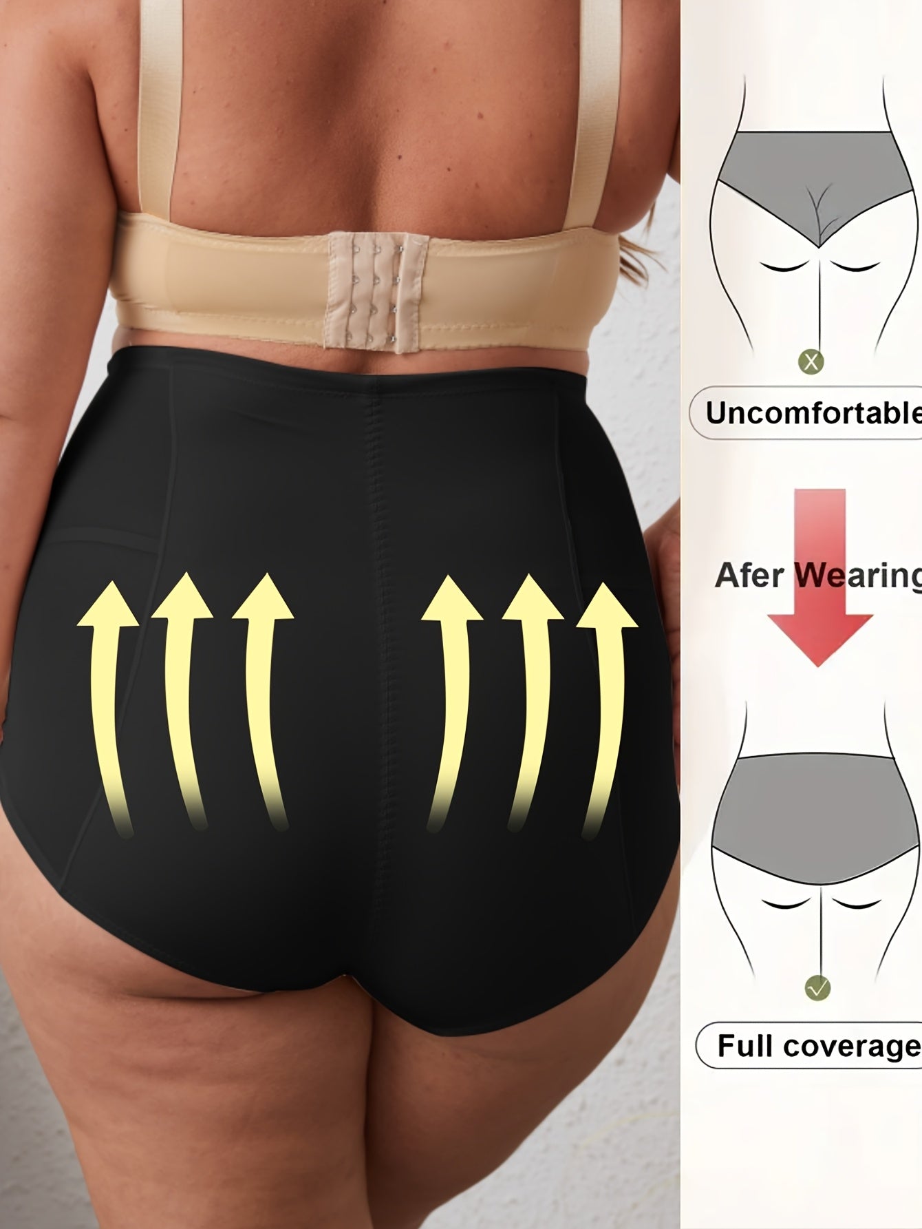 Women's Plus Size High Waist Tummy Tights Breathable Mesh Body Shaping