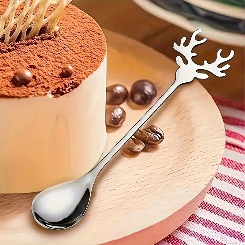 Stainless Steel Deer Head Coffee Spoon for Dessert and Coffee