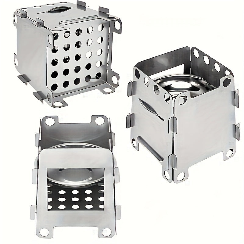 Stainless Steel Folding Camp Stove for Hiking and Picnics Lightweight and Durable