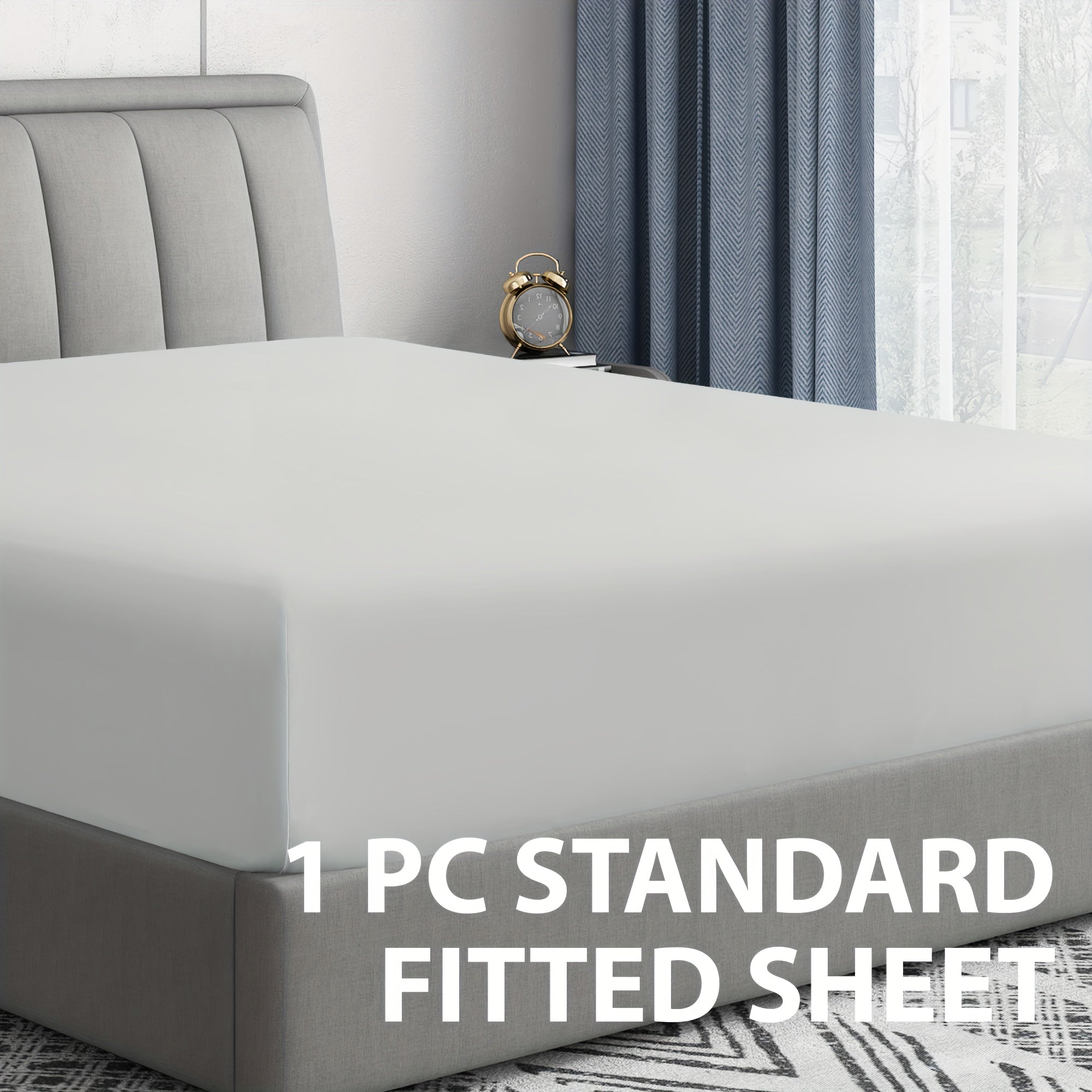 Single Fitted Sheet All-Season Microfiber Hypoallergenic Breathable Mattress Protector