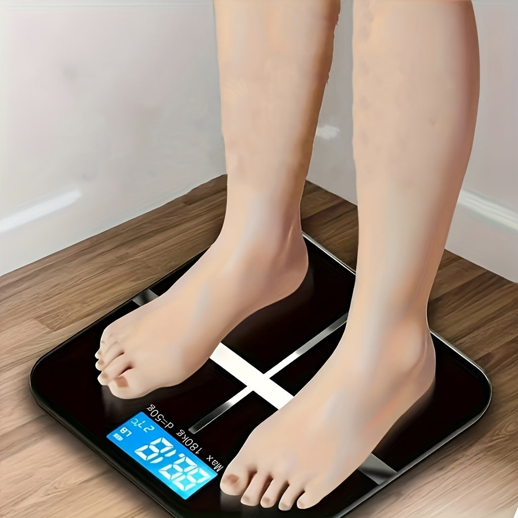 Uy uchun elektron vazn o‘lchagich, katta quvvatli, keng platformali, orqa yoritilgan displeyda oson o‘qiladigan raqamlar bilan, 176.9 KG gacha aniqlik bilan.