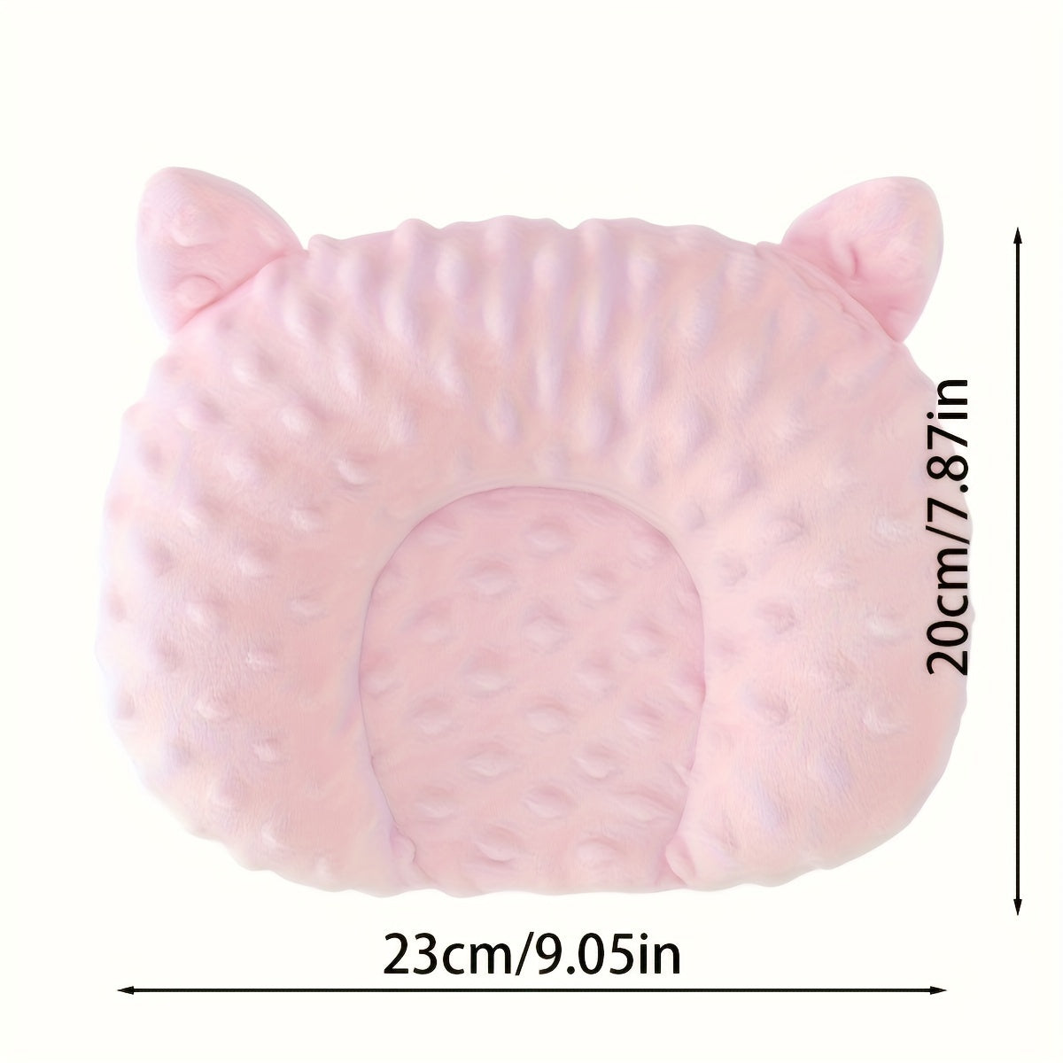 U-Shaped Pet Bed for Small Dogs and Cats Polyester Plush Oval Shape