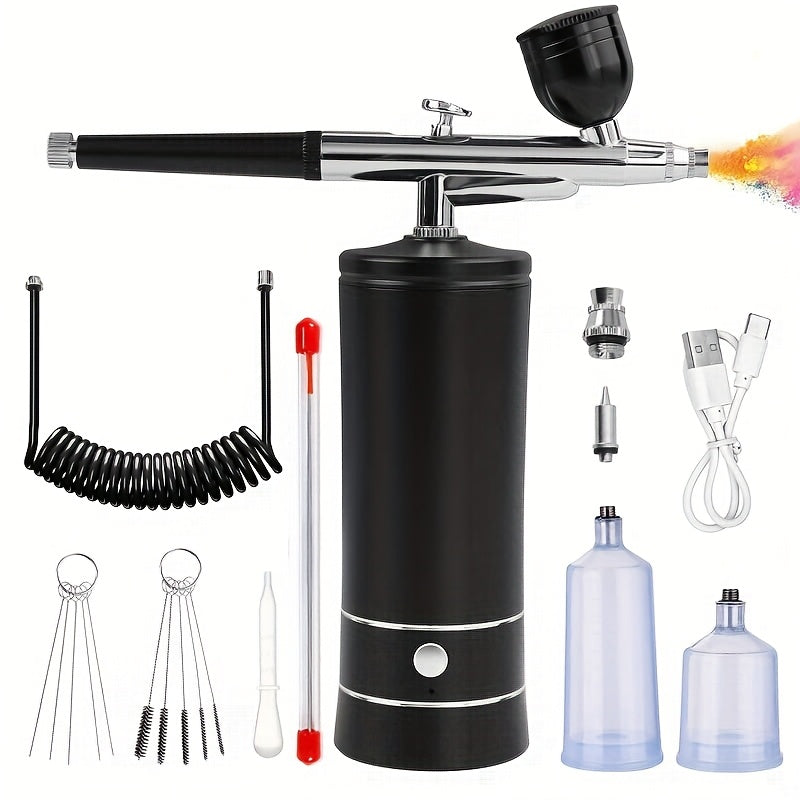 Kit de pulverizador de aire inalámbrico con boquilla de 0.3mm, alta presión, batería de 50 minutos
