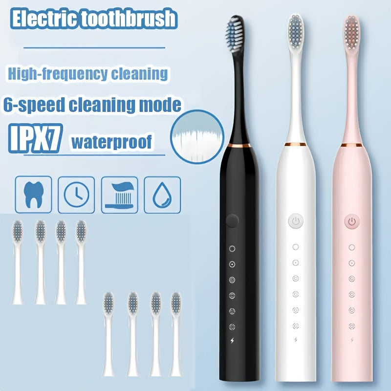 Kattalar uchun Sonic Elektr tish cho'tkasi to'plami, 8 ta almashtirish boshli va 6 ta rejim bilan