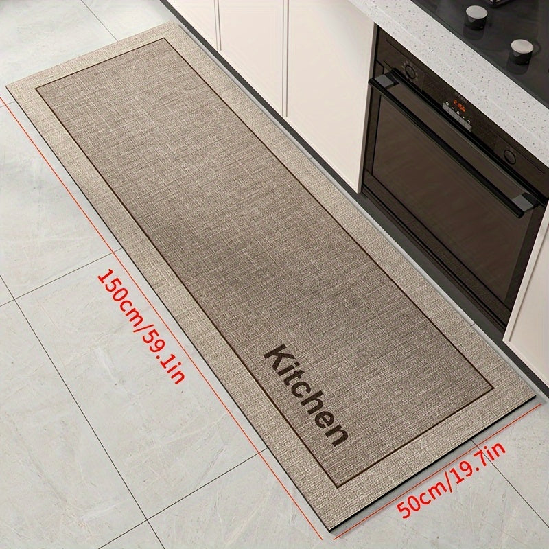 Kitchen Rug Faux Leather Water-Resistant Non-Slip Washable Floor Mat Durable Oil-Proof Runner