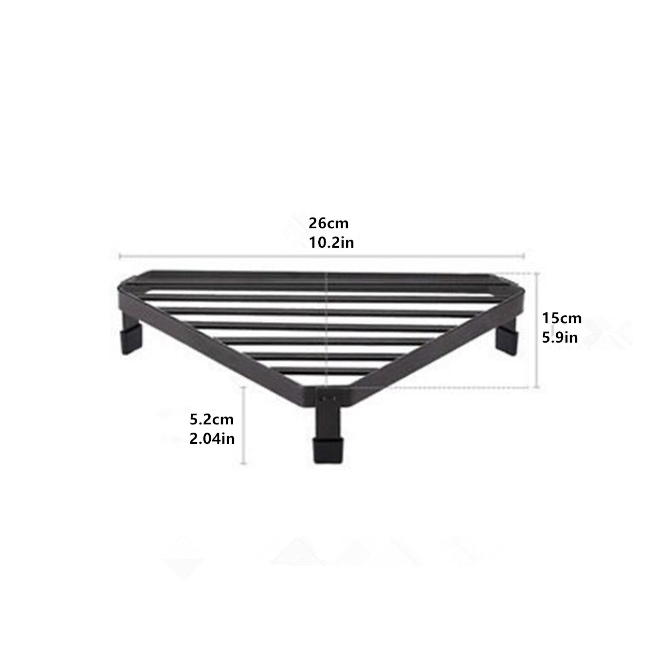 Triangle Cast Iron Pot Stand for Kitchen Countertops and Corner Floor Storage Heat-Resistant and Anti-Scald