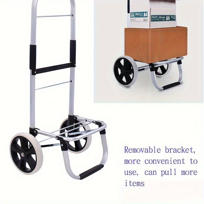 Aluminiy va plastikdan yasalgan, ajratiladigan saqlash qutisi bilan jihozlangan portativ egiluvchan xarid aravachasi. Oziq-ovqat xarid qilish, ko'chirish yoki lagerda qolish uchun ideal. Elektr energiyasi talab qilinmaydi. Mustahkam xususiyatlarga ega.