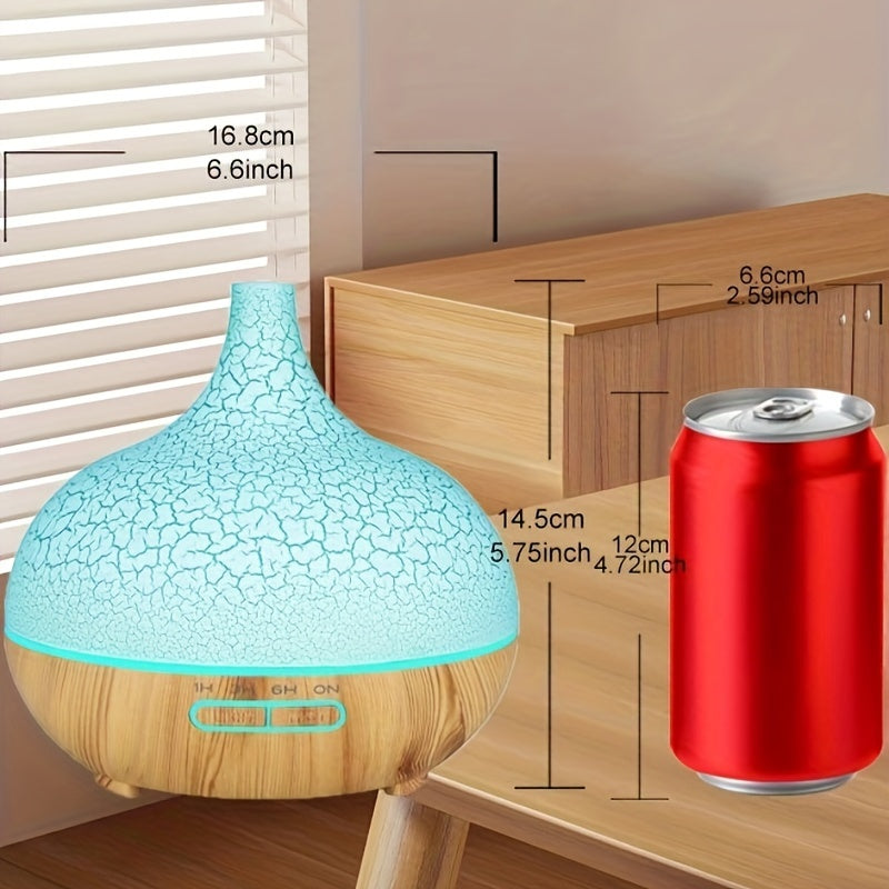 550ml Ultrasonic Aroma Diffuser with 7 LED Colors and Timer for Home Office