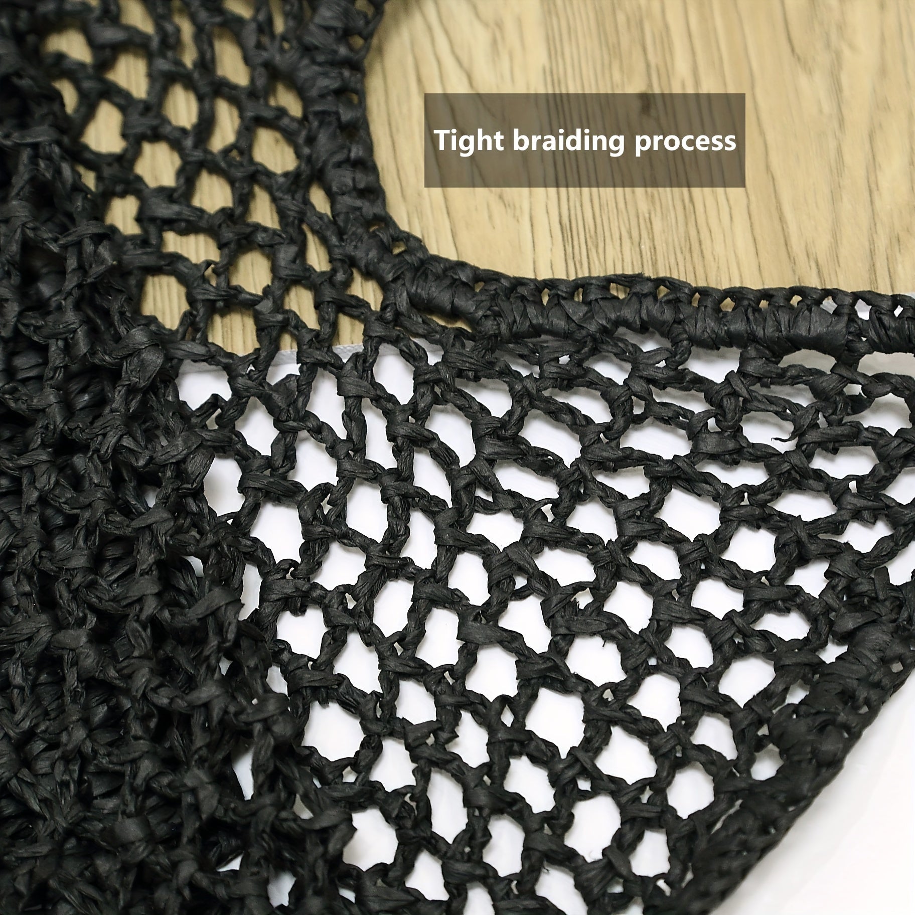 Large Capacity Women's Beach Tote Bag with Custom Embroidery, Hand-Woven Mesh