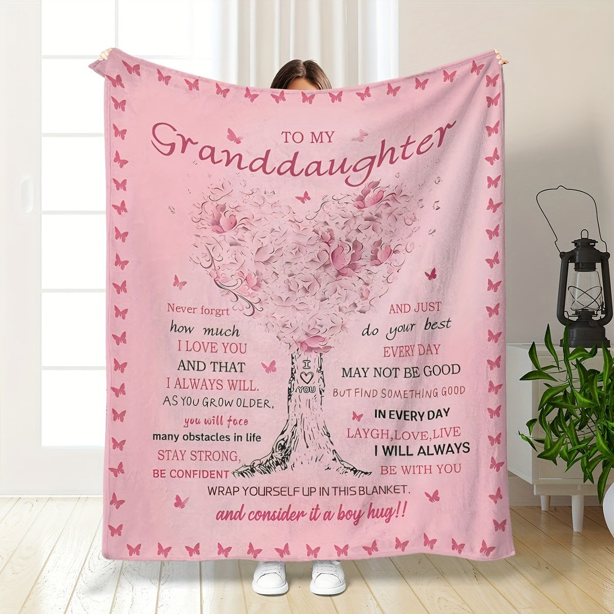 Flower Patterned Fleece Throw Blanket Cozy Flannel Sofa Cover Lightweight 200-250g for Home and Gift