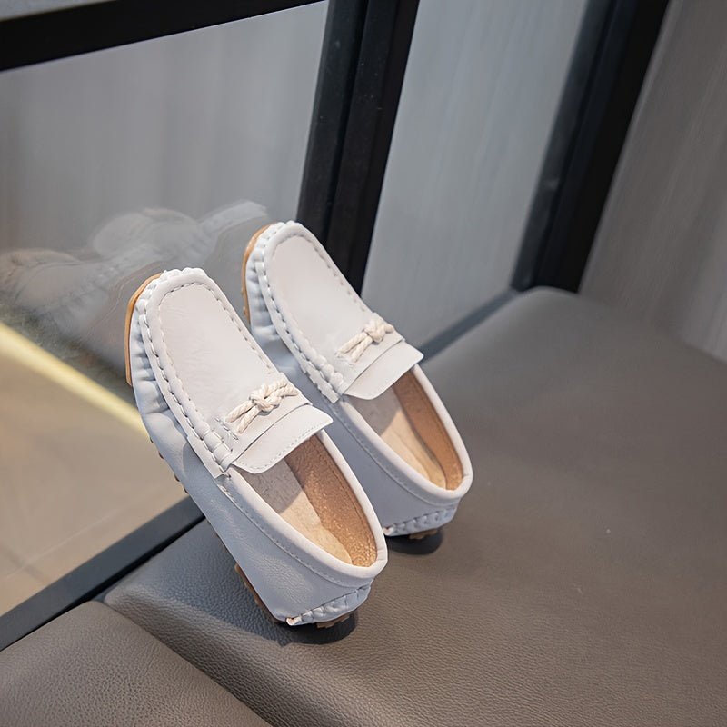 Kids Boys Casual Low Top Slip-On Shoes with Bow for Ages 14 and Under