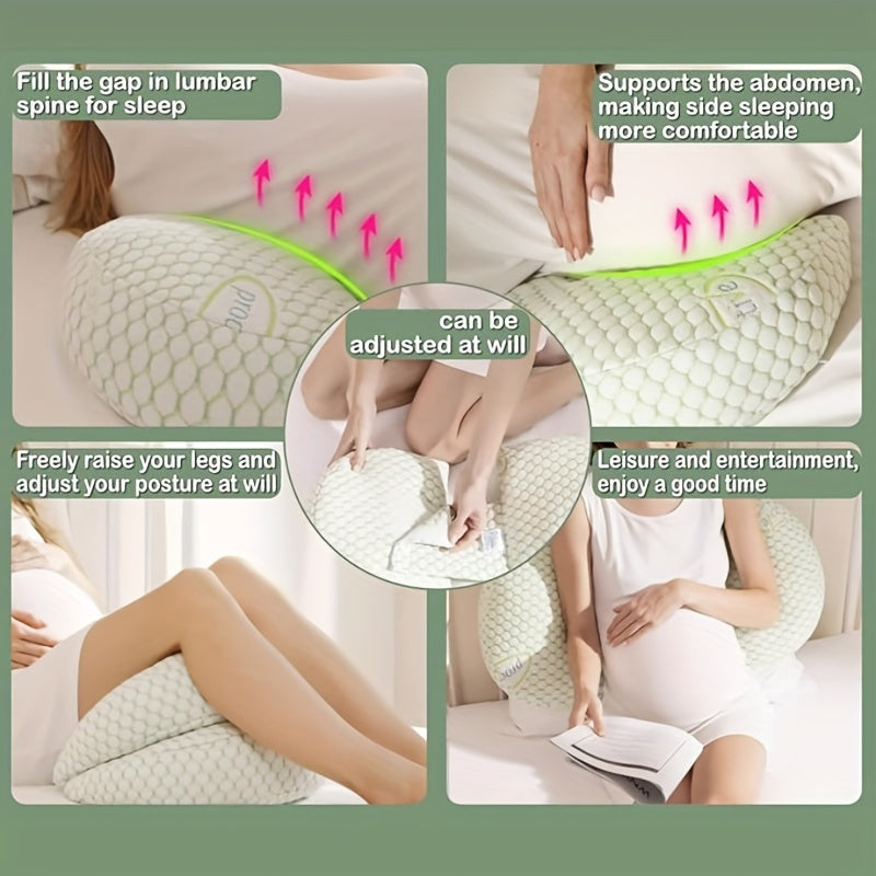 Pregnancy Support Pillow H-Shaped Side Sleeping Cushion for Pregnant Women