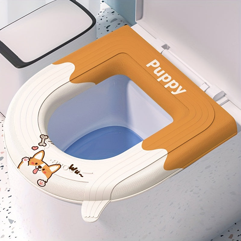 Waterproof Bathroom Mat with Anti-Slip Backing, EVA Foam, Reusable and Easy to Clean