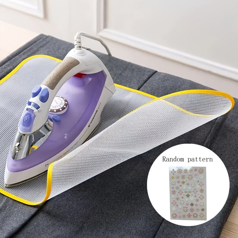 8-Piece Ironing Mat Set with Heat-Resistant Mesh Pads and Pattern Stickers