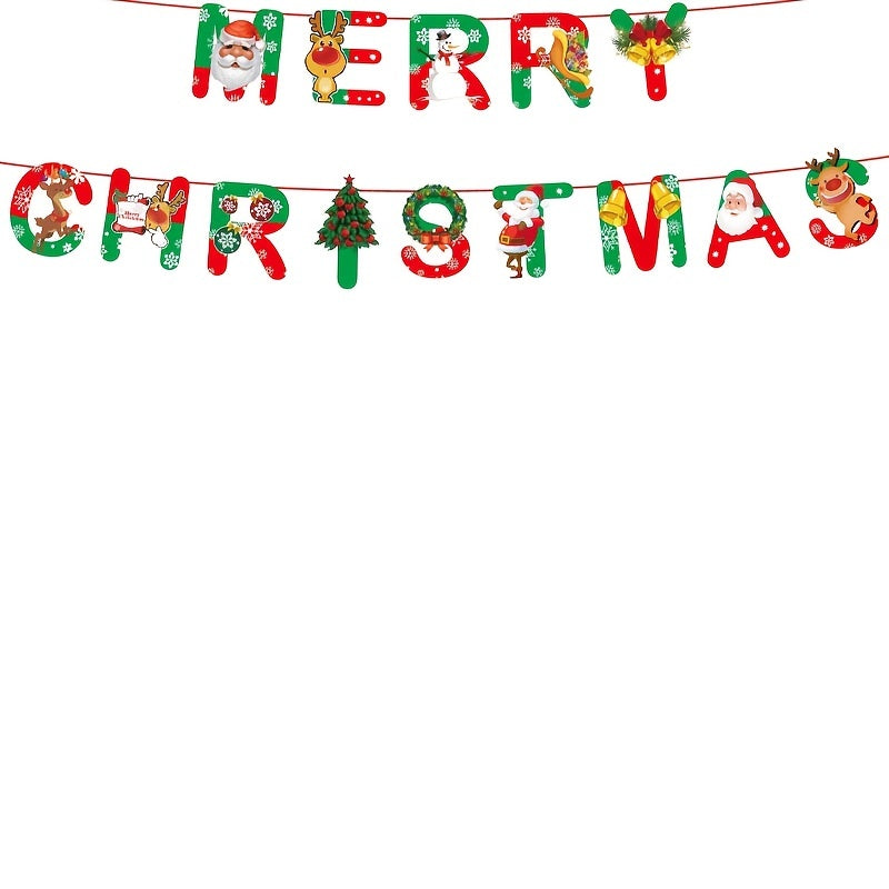 Набор посуды для рождественской вечеринки Одноразовые стаканы, тарелки, скатерть Праздничное торжество