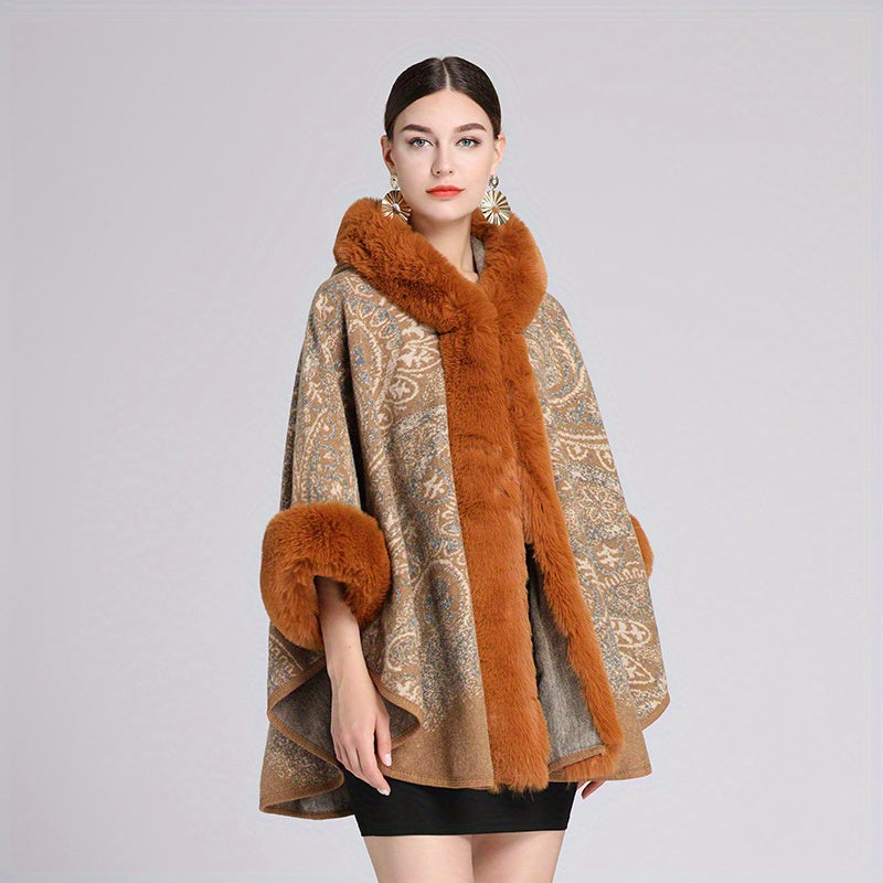 Winter Shawl Wrap Imitation Rabbit Fur Cashmere Lining 65x165cm Warm