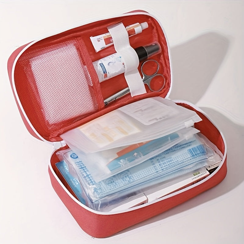 Oxford Cloth First Aid Kit Portable Medical Emergency Bag with Slogan Graphic