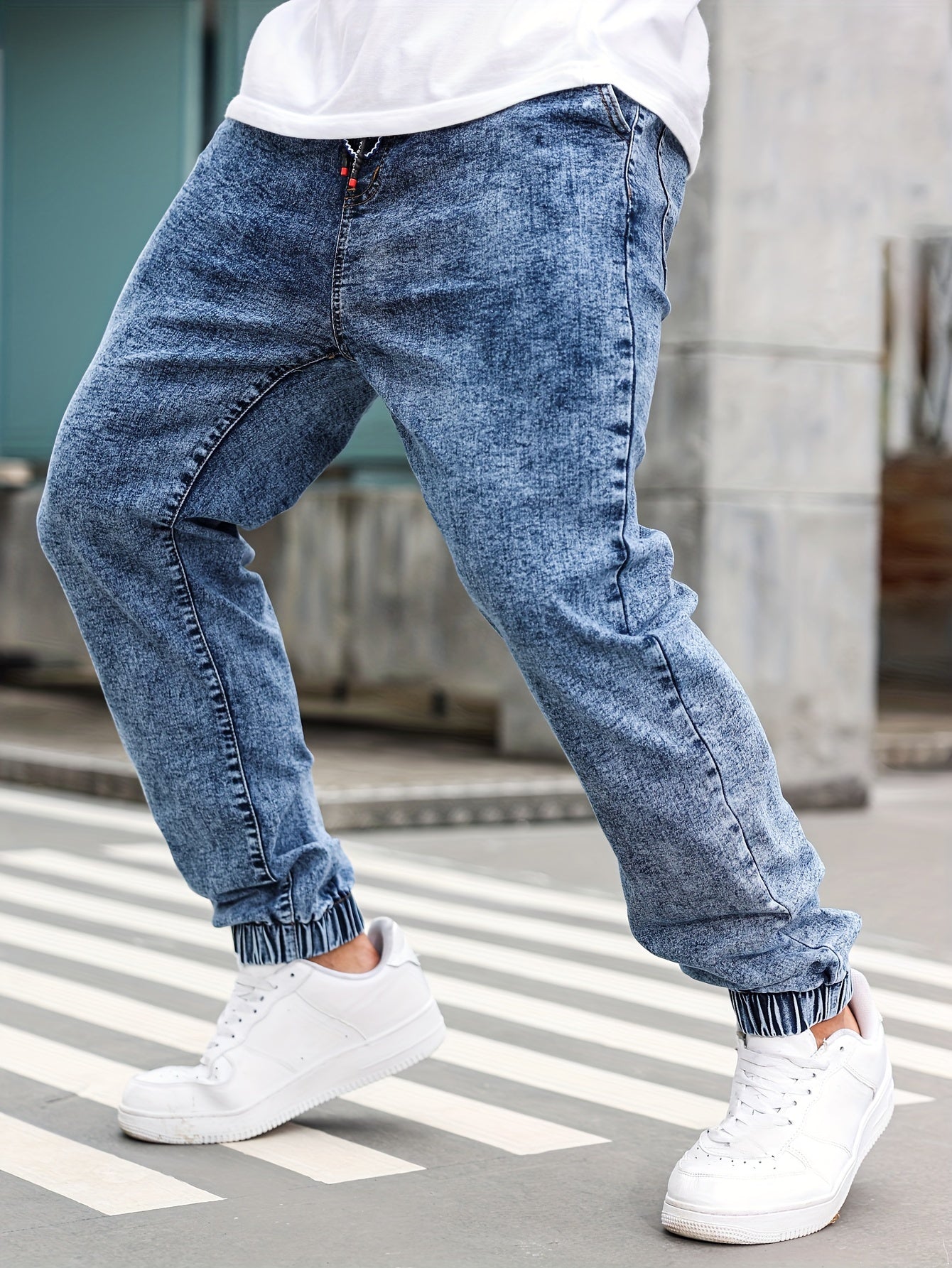 Мужские джинсы из растяжимого денима большого размера с карманами, всесезонные, повседневный ковбойский стиль