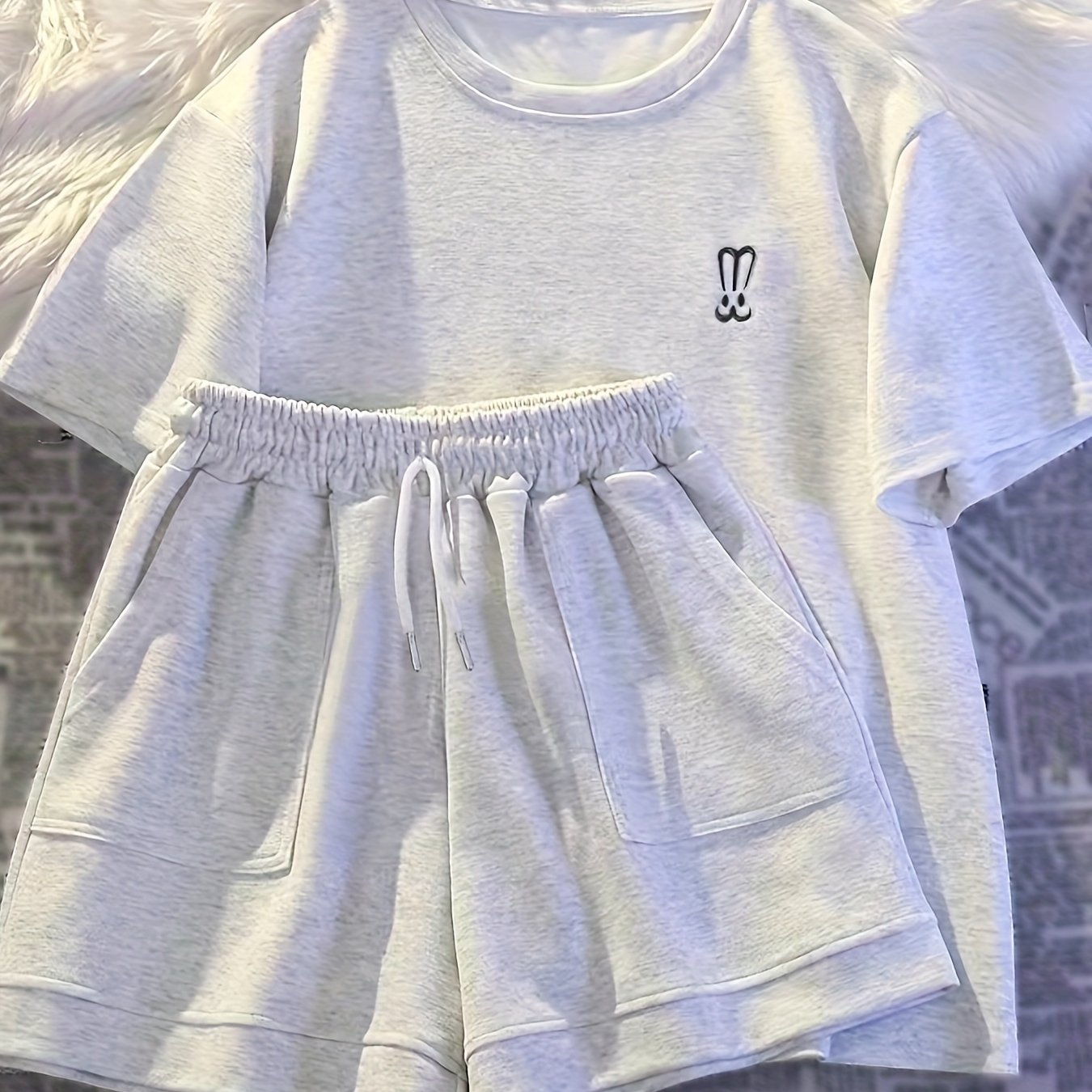 2024 Yangi Qizlar Yozgi Ikki Qismli Qaytargichli Kostyum