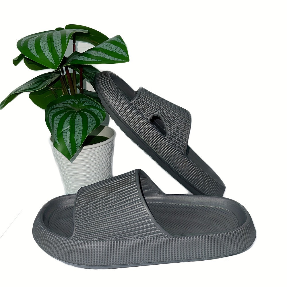 Женские шлепанцы однотонные, повседневные, с мягкой подошвой, для душа