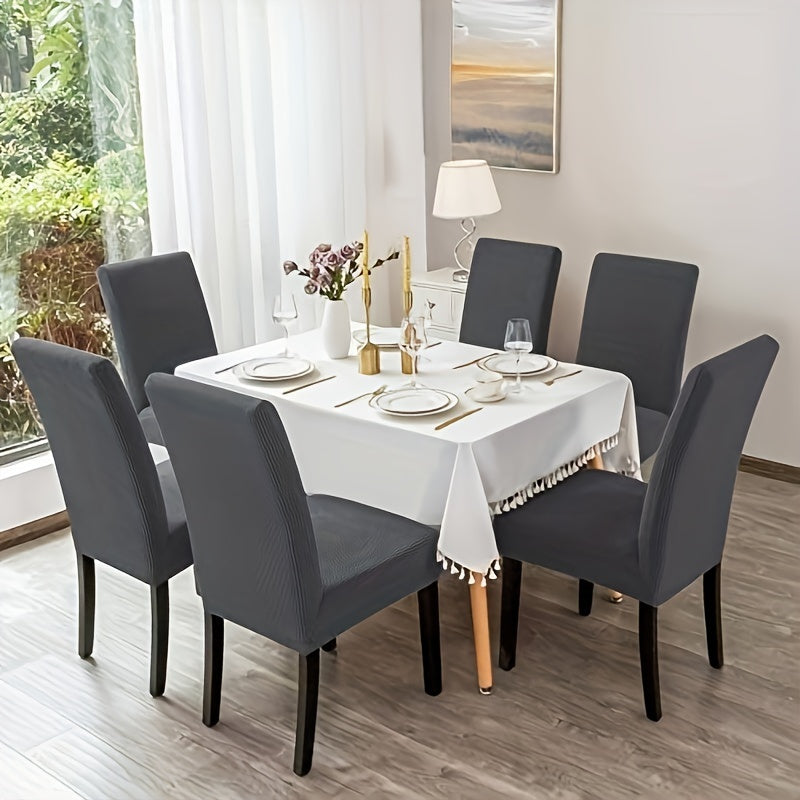 Waterproof Corn Grain Jacquard Chair Cover for Home and Restaurant Use