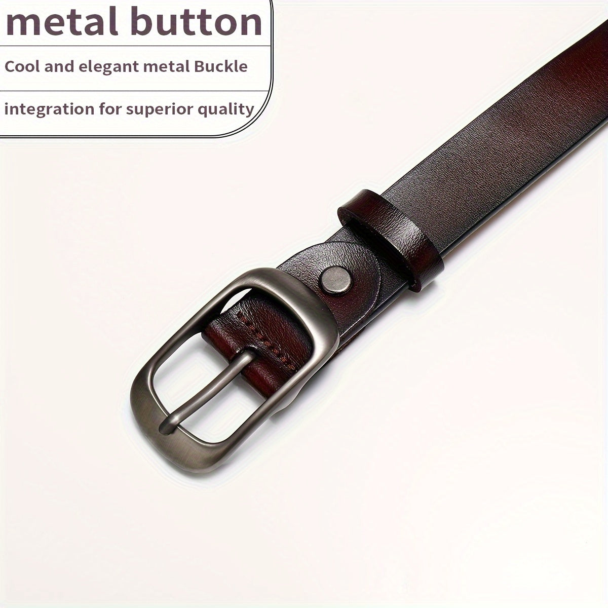 Women's Cowhide Leather Waist Belt for Jeans and Pants Stylish and Versatile