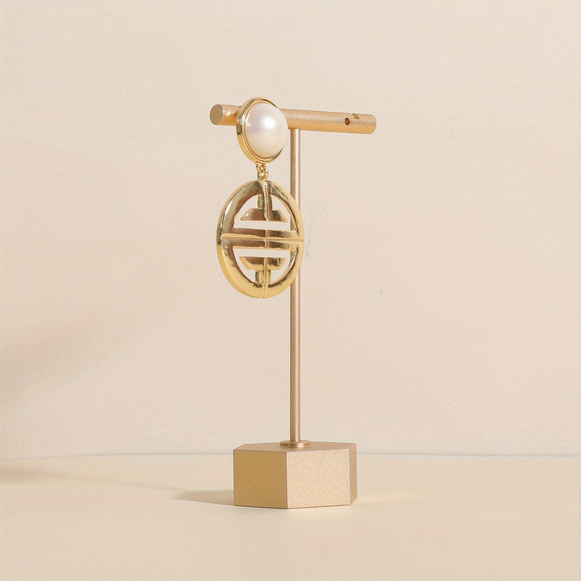 Aluminum Alloy Jewelry Display Stand Hexagon Earring Holder for Studs and Dangles