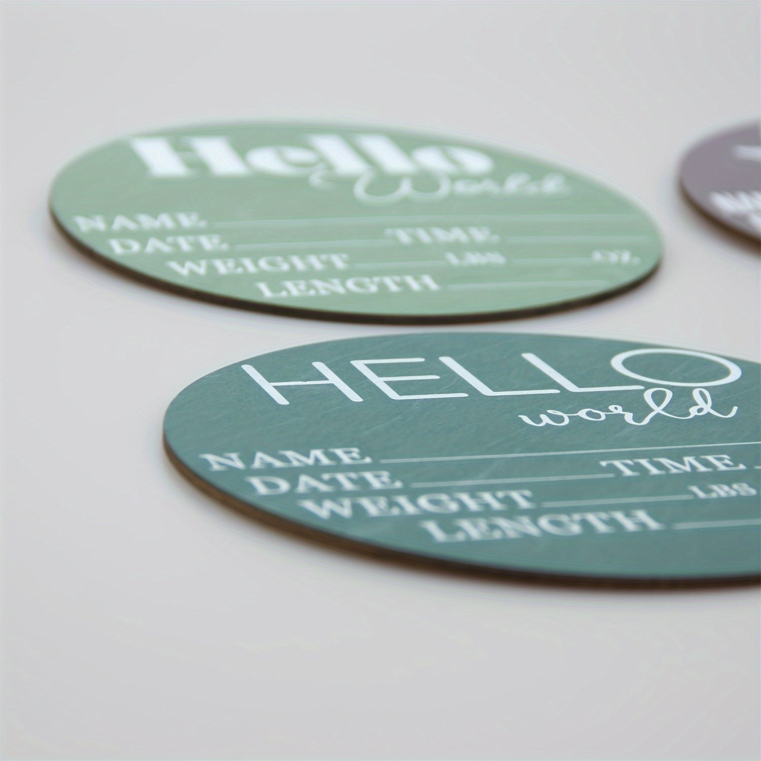 Деревянная памятная табличка для объявления о рождении - "Привет, мир" памятный знак с местом для фотопродуктов и отображения воспоминаний с заполняемыми деталями